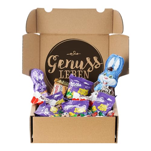 Genussleben Oster-Box - Festliche Marken Schokoladenfiguren im Mix 400g - DAS Oster - Geschenk für Familie, Kinder und Freunde Genussleben Oster-Box - Festliche Marken Schokoladenfiguren im Mix 400g - DAS Oster - Geschenk für Familie, Kinder und Freunde von Genussleben