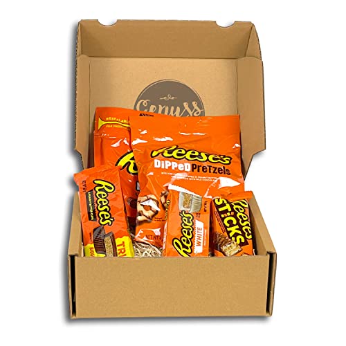 Genusslebenbox American Style mit 6 verschiedenen, leckeren Reese's Süßigkeiten, Süßigkeiten Großpackung ca. 500g von Genussleben