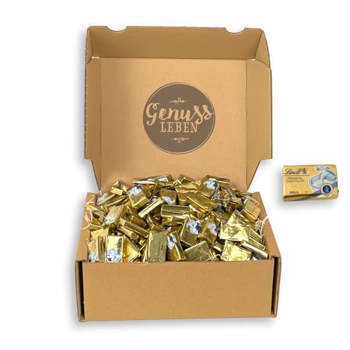 Genusslebenbox mit 1000g Lindt & Sprüngli Naps, Leckere Schokoladentafeln zum Teilen von Genussleben
