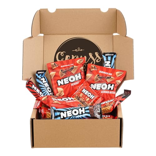 Genusslebenbox mit 400 g zuckerfreien Haselnuss-Schnitten, Schoko Bites und Crunch Riegel im Mix von Neoh™ von Genussleben