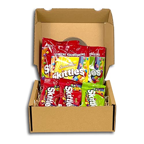 Genusslebenbox mit 600g Skittles im zufälligen Mix, Kaubonbons zum Teilen von Genussleben