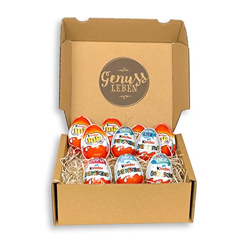 Genusslebenbox mit jeweils 5x Kinder Ü-Eiern und 5x kinder Joy, Zum Naschen und Verschenken von Genussleben