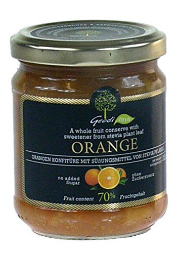 GEODI Orange Fruchtaufstrich 70% Fruchtanteil ohne Zuckerzusatz (60% weniger Zucker als Marmelade) 225g von Geodi