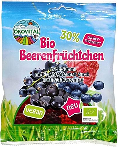Georg Rösner Fruchtgummi "Beerenfrüchtchen", zuckerreduziert, vegan (80 g) - Bio von Georg Rösner