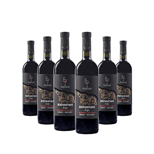 Weinpaket Akhasheni von Georgian Production Rotweine lieblich Wein aus Georgien von GP Georgian Production