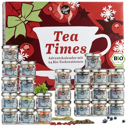 Gepp’s Bio Tee-Adventskalender mit 24 ausgefallenen Bio-Teesorten I Winterliche Früchte- & Kräutertees für kuschelige Adventstage I Geschenkidee für Teeliebhaber in der Adventszeit von Gepp's