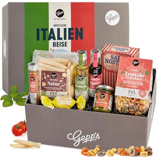 Gepp’s Feinkost Bella Italia Geschenkbox I Geschenkkorb für Männer und Frauen I Feinste italienische Spezialitäten, hergestellt nach eigener Rezeptur I Geschenk für genussvolle Momente von Gepp's