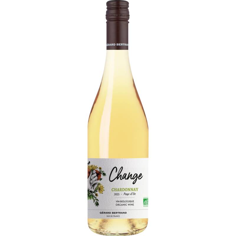 Change Chardonnay, Pays d'Oc IGP, Languedoc-Roussillon, 2023, Weißwein von Gérard Bertrand à F11100-262 Narbonne, Frankreich
