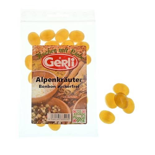 Alpenkräuter (Zuckerfrei) Gerli Bonbon 80 g von Gerli