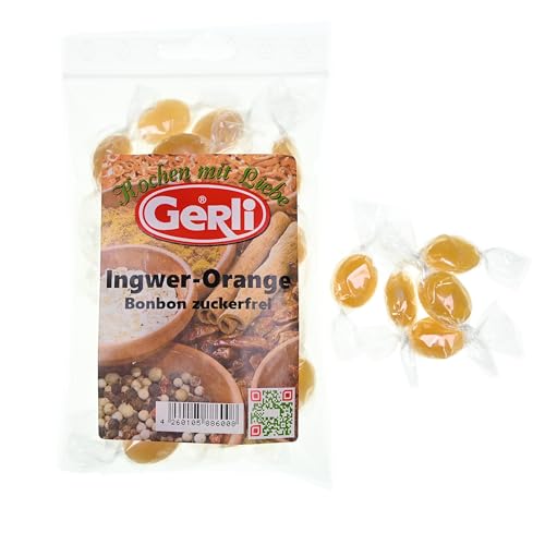 Ingwer-Orange (Zuckerfrei) Gerli Bonbon 80 g von Gerli