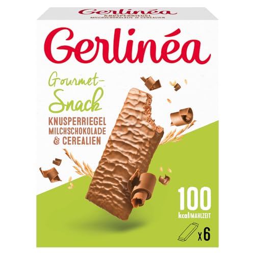 Gerlinéa - Snack Crousti Milchschokolade und Getreide - Knusprige Waffel für einen leckeren Snack - Ballaststoffquelle - 6 Riegel Crousti - 120g von Gerlinéa