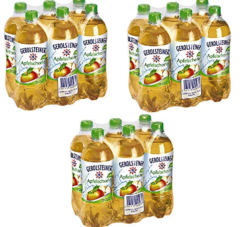 18 Flaschen Gerolsteiner Apfel Schorle (50% Apfelsaft) + Mineralwasser a 750ml PET inc. 4,50€ EINWEG Flasche von Gerolsteiner