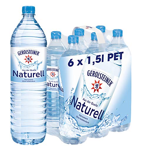 Gerolsteiner Naturell / Natürliches Mineralwasser ohne Kohlensäure / Geeignet für eine natriumarme Ernährung / 6 x 1,5 L PET Einweg Flaschen Gerolsteiner Naturell / Natürliches Mineralwasser ohne Kohlensäure / Geeignet für eine natriumarme Ernährung / 6 x 1,5 L PET Einweg Flaschen von Gerolsteiner