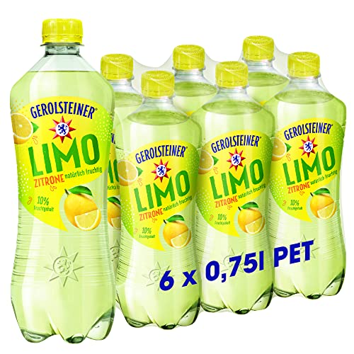 Gerolsteiner Zitronen-Limonade/Angenehm prickelndes, natürliches Mineralwasser mit fruchtigem Zitronengeschmack/6 x 0,75 L PET Einweg Flaschen Gerolsteiner Zitronen-Limonade/Angenehm prickelndes, natürliches Mineralwasser mit fruchtigem Zitronengeschmack/6 x 0,75 L PET Einweg Flaschen von Gerolsteiner
