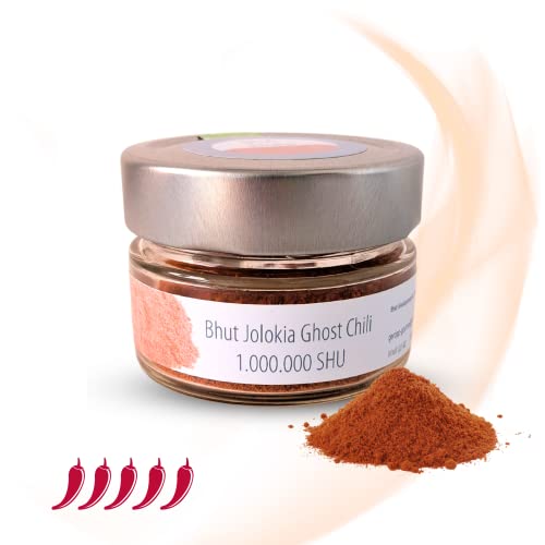 GEROPP-GOURMET Bhut Jolokia Ghost Chili Pulver 40g | 2007 Schärfster Chili der Welt: ca. 1,0 Mio. Scoville | Wiederverschließbares Glas | Gewürz für Grillen, Kochen | Feurig-scharf | Geschenkidee GEROPP-GOURMET Bhut Jolokia Ghost Chili Pulver 40g | 2007 Schärfster Chili der Welt: ca. 1,0 Mio. Scoville | Wiederverschließbares Glas | Gewürz für Grillen, Kochen | Feurig-scharf | Geschenkidee von Geropp Gourmet