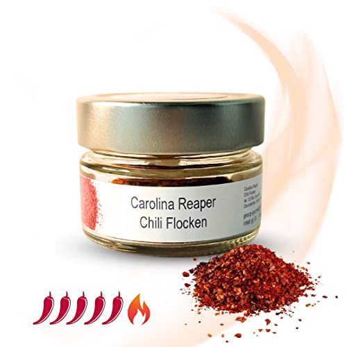 GEROPP-GOURMET Carolina Reaper Chili Flocken 30g | Schärfster Chili der Welt: ca. 1,5 Millionen Scoville | Wiederverschließbares Glas | Gewürz für Grillen, Kochen | Feurig-scharf | Geschenkidee GEROPP-GOURMET Carolina Reaper Chili Flocken 30g | Schärfster Chili der Welt: ca. 1,5 Millionen Scoville | Wiederverschließbares Glas | Gewürz für Grillen, Kochen | Feurig-scharf | Geschenkidee von Geropp Gourmet