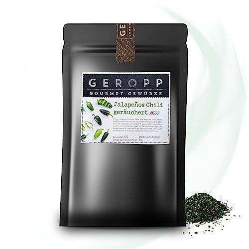 GEROPP-GOURMET Jalapeños Chili Flocken 100g über Buchenholz geräuchert , mittelscharf | Im wiederverschließbaren Aromabeutel | Gewürz für Grillen, Kochen | Feurig-scharf | Geschenk Idee GEROPP-GOURMET Jalapeños Chili Flocken 100g über Buchenholz geräuchert , mittelscharf | Im wiederverschließbaren Aromabeutel | Gewürz für Grillen, Kochen | Feurig-scharf | Geschenk Idee von Geropp Gourmet