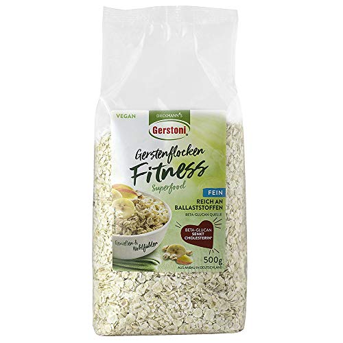Gerstoni Fitnessflocken fein 500g, mild-nussige Gerstenflocken in PREMIUM-QUALITÄT für Gesundes Frühstück, Kochen und Backen mit Beta-Glucan von Gerstoni