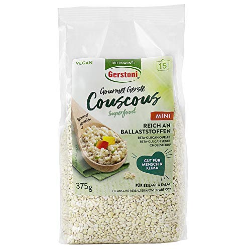 Gerstoni Gourmet Gerste Couscous 375g, mild-nussig, Frei von Weizen, POWERFOOD aus regionalem Anbau, BETA-GLUCAN-Quelle von Gerstoni