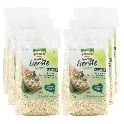 Gerstoni Gourmet Gerste Classic (18x375g), mild-nussig, POWERFOOD aus regionalem Anbau, BETA-GLUCAN-Quelle von Gerstoni