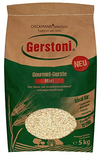 Gerstoni Gerste Couscous 5kg, mild-nussig, frei von Weizen, POWERFOOD aus regionalem Anbau mit Beta-Glucan von Gerstoni