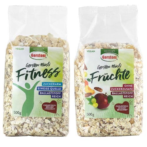 Gerstoni Müsli Mixed Pack Fitness/Früchte (6 x 500g) von Gerstoni