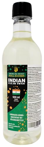 Zero Indian Tonic-Getränkesirup | 500 ml ergibt 12,5 Liter | kohlenhydratarm | zuckerfrei | Limonadenkonzentrat mit Chinin | Softdrink | für alle Wassersprudler | ohne Farbstoffe von Aromhuset