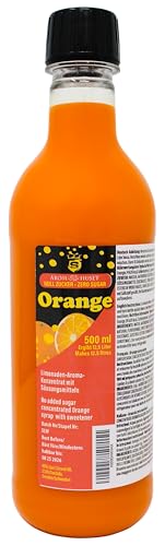 Zero Zucker Orangenkonzentrat | 500 ml ergibt 12,5 Liter | ohne Zucker | für Wassersprudler | kalorienarm | ohne Konservierungsstoffe | ohne künstliche Farbstoffe von Aromhuset