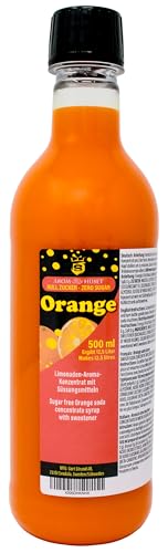 Zero Zucker Orangenkonzentrat | 500 ml ergibt 12,5 Liter | ohne Zucker | für Wassersprudler | kalorienarm | ohne Konservierungsstoffe | ohne künstliche Farbstoffe von Aromhuset