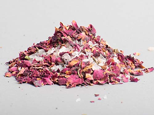 Rosenblüten-Salz - Rosensalz - Blütensalz - grobes Steinsalz mit Rosenblüten - 100g von Gerüche-Küche