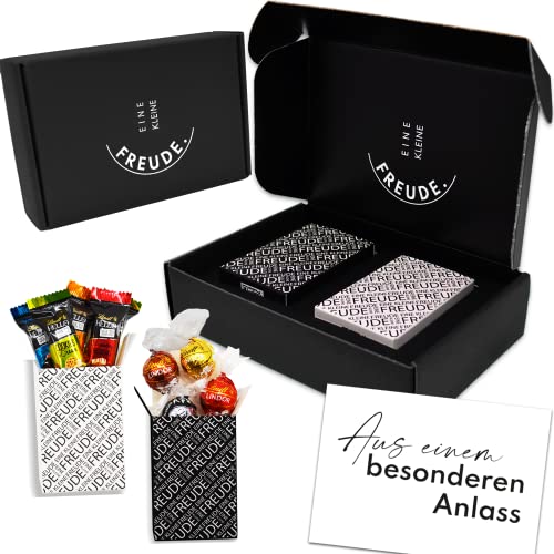 EINE KLEINE FREUDE. | Einzigartige „BESONDERER ANLASS“ Geschenkbox mit feinster Lindt Schokolade, Hello Pralinen & Grußkarte von Geschenkbox - 24