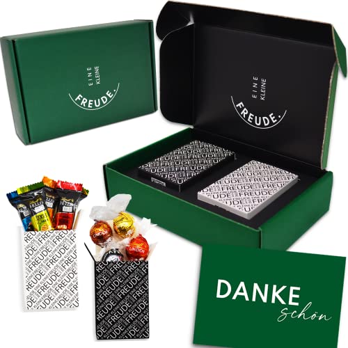 EINE KLEINE FREUDE. | Einzigartige „DANKESCHÖN“ Geschenkbox mit feinster Lindt Schokolade, Hello Pralinen & Grußkarte von Geschenkbox - 24