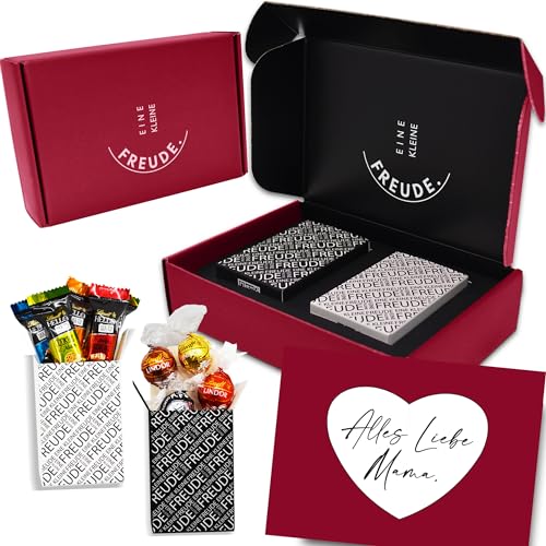 EINE KLEINE FREUDE. | „Muttertag“ Geschenkbox mit feinster Lindt Schokolade, Hello Pralinen & Grußkarte | Muttertagsgeschenk für Mama von Geschenkbox - 24