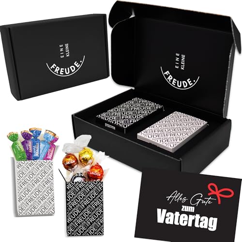 EINE KLEINE FREUDE. | Einzigartige "Vatertag" Geschenkbox mit feinster Lindt Schokolade, Hello Pralinen & Grußkarte | Vatertagsgeschenk zum Herrentag für Papa EINE KLEINE FREUDE. | Einzigartige "Vatertag" Geschenkbox mit feinster Lindt Schokolade, Hello Pralinen & Grußkarte | Vatertagsgeschenk zum Herrentag für Papa von Geschenkbox - 24
