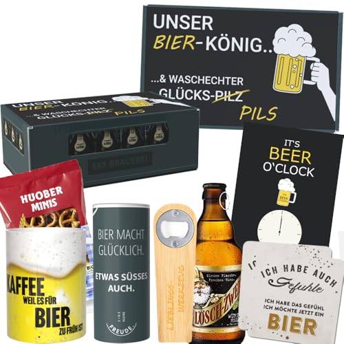 Geschenkset "Bier König" | Geschenk für Männer mit Pils, Lindt Schokolade, Tasse uvm. | Geschenkbox für Papa & Bierliebhaber Geschenkset "Bier König" | Geschenk für Männer mit Pils, Lindt Schokolade, Tasse uvm. | Geschenkbox für Papa & Bierliebhaber von Geschenkbox - 24
