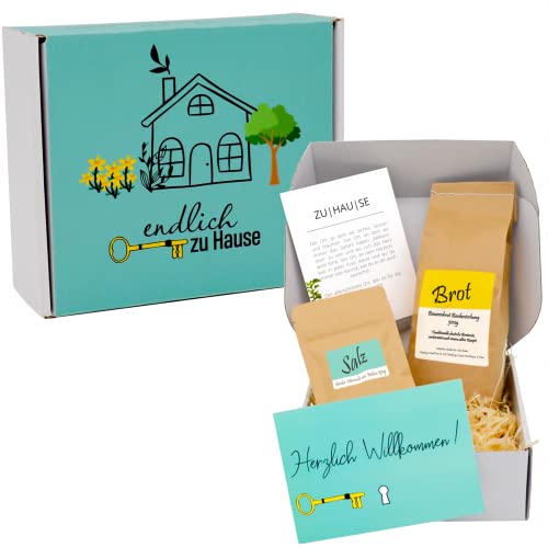Geschenkset Brot & Salz | Einzugsgeschenk für das neue Zuhause | Geschenk zum Einzug in Wohnung & Haus von Geschenkbox - 24