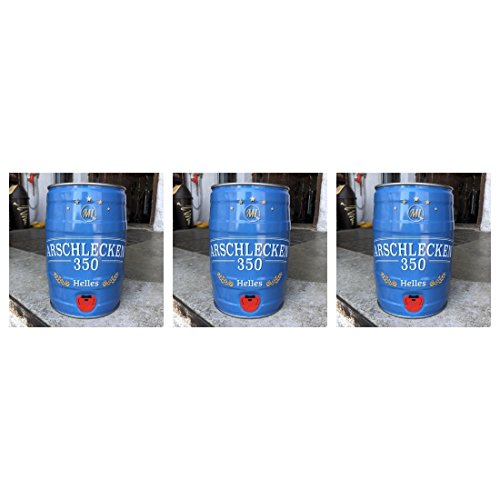 5 Liter Partyfass Party-Keg Original Arschlecken 350 Helles (3) von Geschenkbox