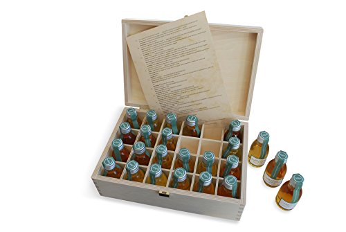 Adventskalender Whisky in der edlen Holz Geschenkbox ® 24 exklusive Whiskysorten von Geschenkbox
