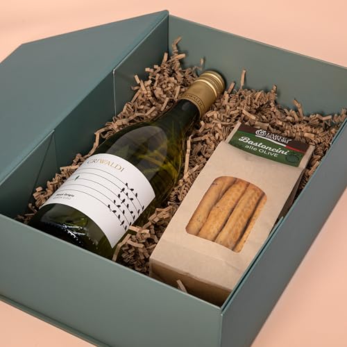 Weinbox Italien mit Bio Grissini - Premium Geschenkset mit Pinot Grigio von Griwaldi aus Venetien, Perfekt für Weinliebhaber und besondere Anlässe Weinbox Italien mit Bio Grissini - Premium Geschenkset mit Pinot Grigio von Griwaldi aus Venetien, Perfekt für Weinliebhaber und besondere Anlässe von Geschenkbox