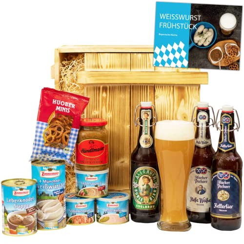Bayern Geschenkkorb „München“ | Bier Geschenkset mit bayerischen Wurst Spezialitäten | Präsentkorb für Männer & Frauen zum Geburtstag, Oktoberfest von Geschenkbox - 24