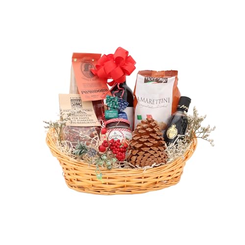 Italienische Weihnachten Geschenkkorb | Perfektes Geschenk für Gourmets | Hochwertige Produkte aus Bella Italia von Geschenkkorb-Laden.de