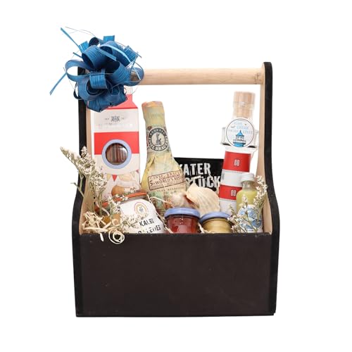 Seefahrers Kiste | Geschenkkorb mit Delikatessen | Perfektes Geschenk für Seeliebhaber von Geschenkkorb-Laden.de
