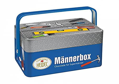 Geschenkpost24 290059 Heidel Männertag Box mit Pralinenfüllung, Industriell, Grau, glatt, Pralinenbox, Metallbox, Box, 1 Stück (1er Pack), 86 Gramm, ca. 11x7cm, H8cm Geschenkpost24 290059 Heidel Männertag Box mit Pralinenfüllung, Industriell, Grau, glatt, Pralinenbox, Metallbox, Box, 1 Stück (1er Pack), 86 Gramm, ca. 11x7cm, H8cm von Geschenkpost24