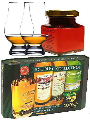 Geschenkset Cooley Colletion mit 2 Glencairn Gläser und 1 Glas Whisky Marmelade 150 Gramm von Geschenkset Cooley Colletion