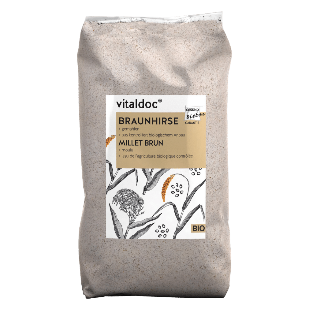 Bio Braunhirse gemahlen, 500g Bio Braunhirse gemahlen, 500g von Vitaldoc