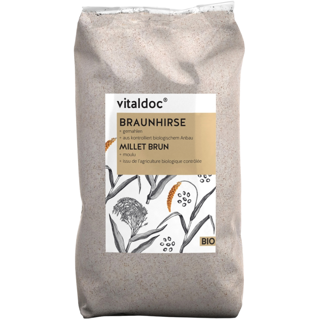 Bio Braunhirse gemahlen, 1 kg Bio Braunhirse gemahlen, 1 kg von Vitaldoc