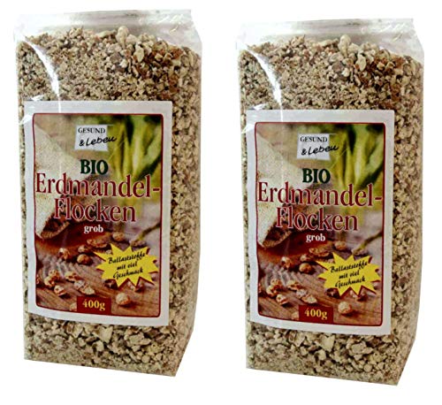 Gesund & Leben BIO-Erdmandel-Flocken, grob, 2 Pack à 400 g = 800 g Gesund & Leben BIO-Erdmandel-Flocken, grob, 2 Pack à 400 g = 800 g von Gesund & Leben