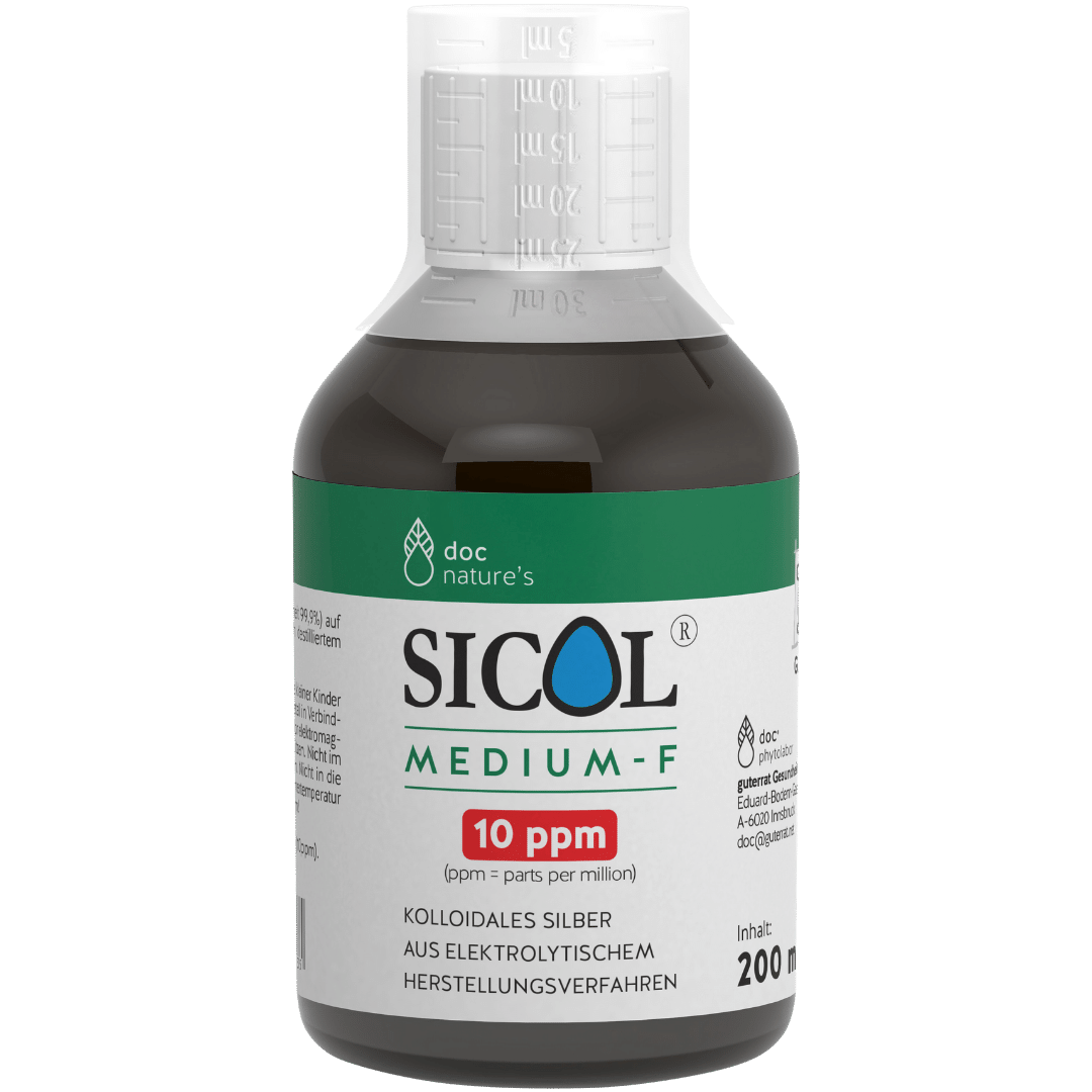 Kolloidales Silber Sicol medium-F, 10 ppm Kolloidales Silber Sicol medium-F, 10 ppm von Doc Nature’s