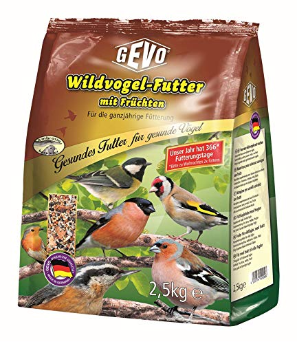 GEVO Wildvogelfutter mit Früchten 1 kg Extra fein Größe 1 x 2,5kg GEVO Wildvogelfutter mit Früchten 1 kg Extra fein Größe 1 x 2,5kg von Gevo