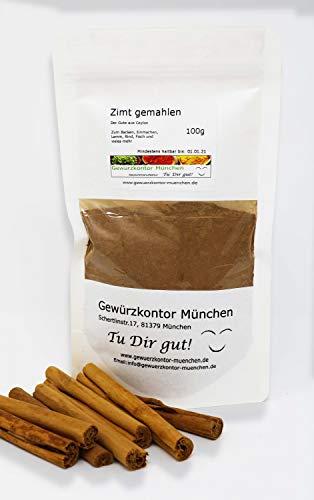 Top Ceylon Zimt gemahlen, 100g Gewürzkontor München von Gewürzkontor München Tu´ Dir gut!